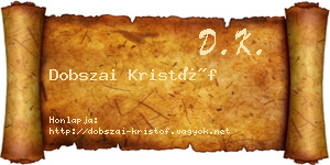 Dobszai Kristóf névjegykártya